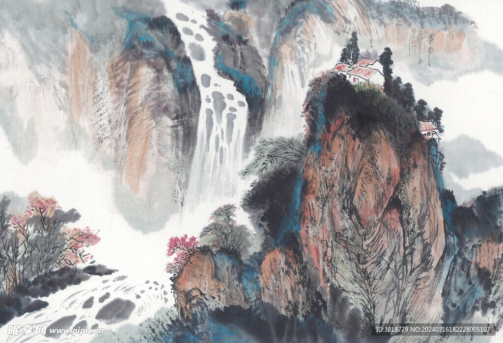          现代山水画 