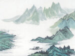          现代山水画 