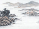          现代山水画 