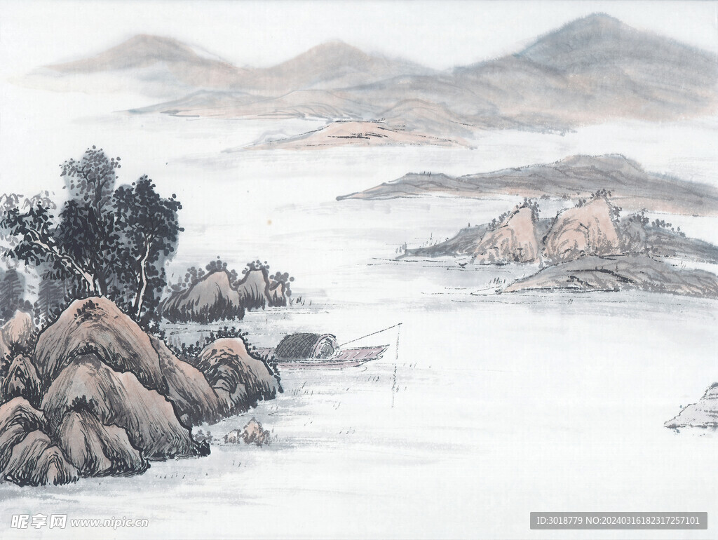          现代山水画 