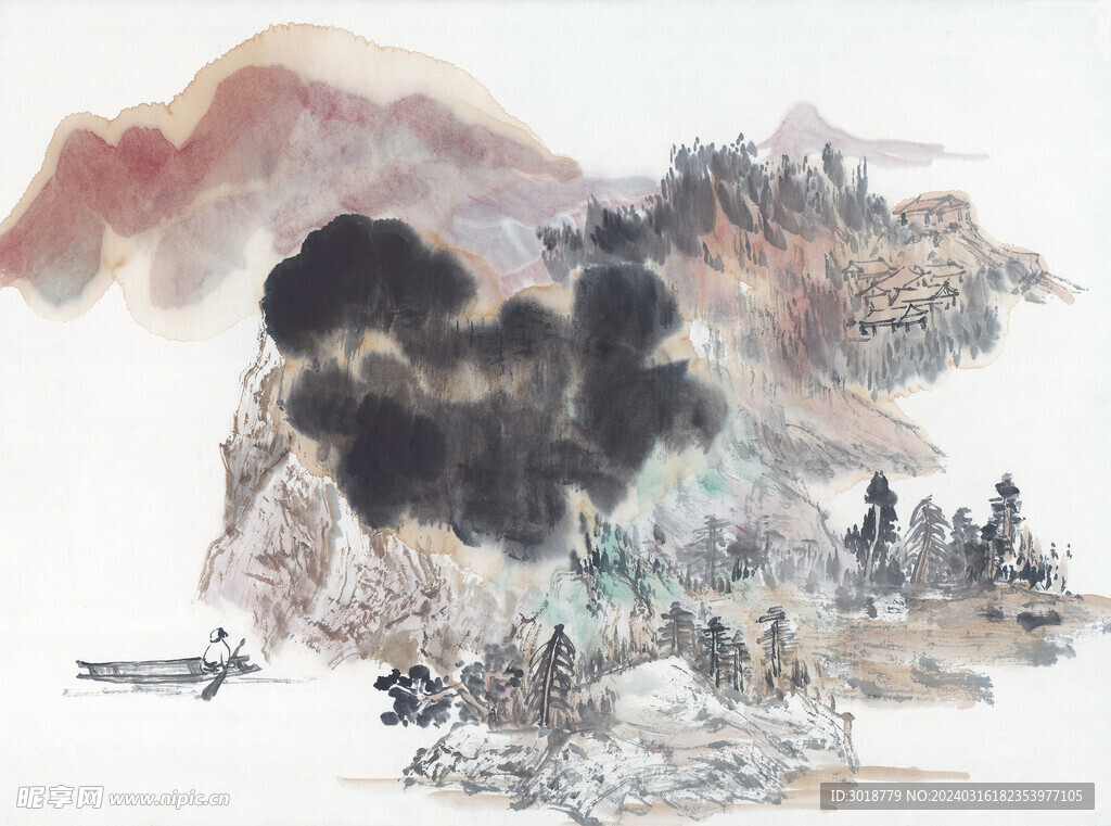          现代山水画 