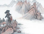          现代山水画 