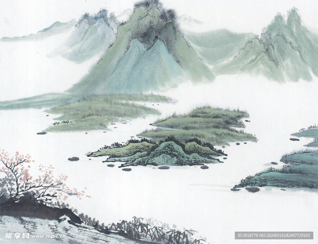          现代山水画 