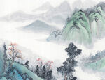          现代山水画 
