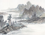          现代山水画 