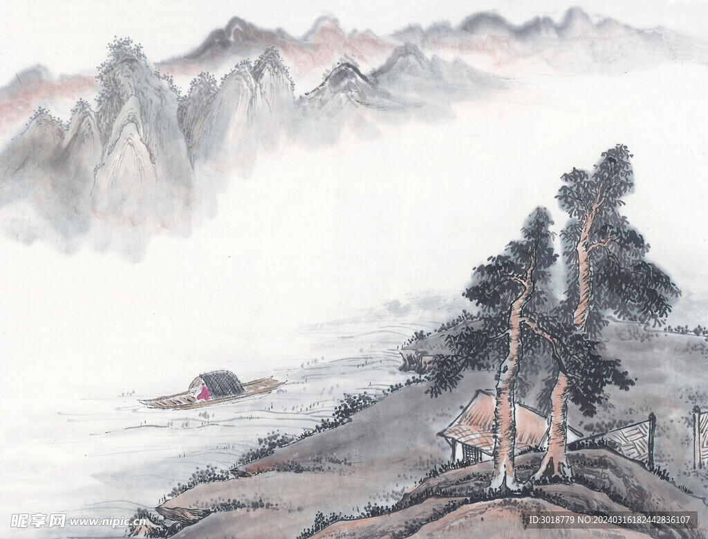          现代山水画 