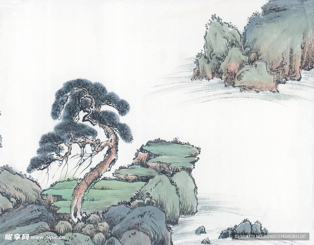          现代山水画 