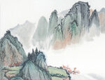          现代山水画 
