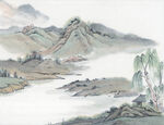          现代山水画 