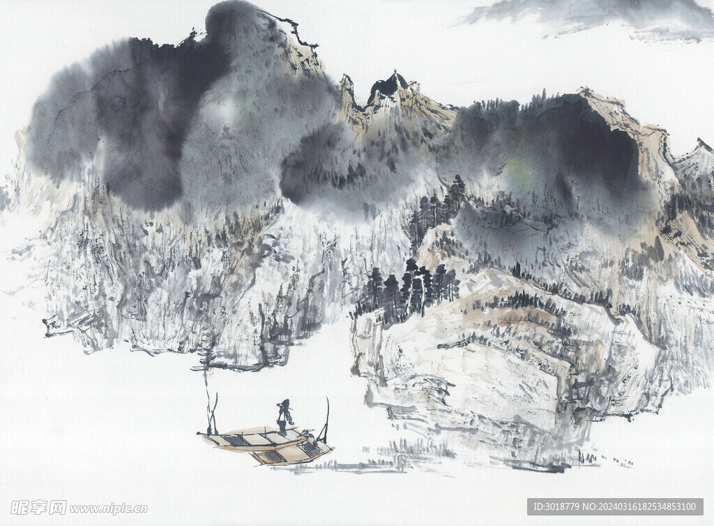          现代山水画 