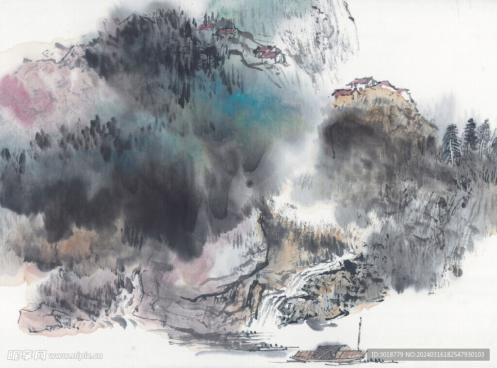         现代山水画 