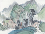          现代山水画 