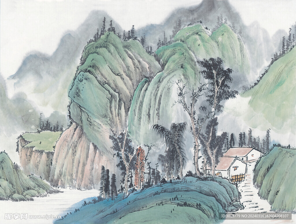          现代山水画 