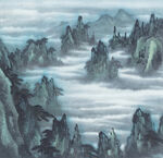          现代山水画 