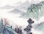          现代山水画 