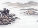          现代山水画 