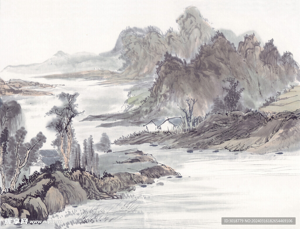          现代山水画 