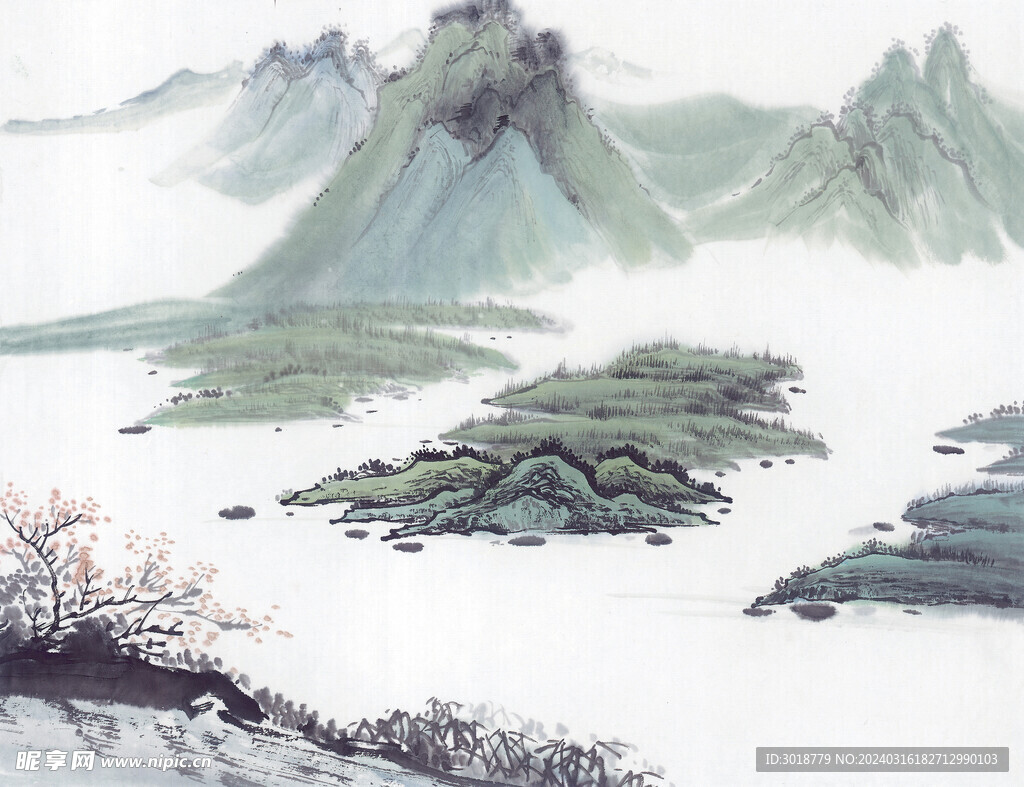          现代山水画 
