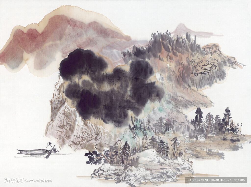          现代山水画 