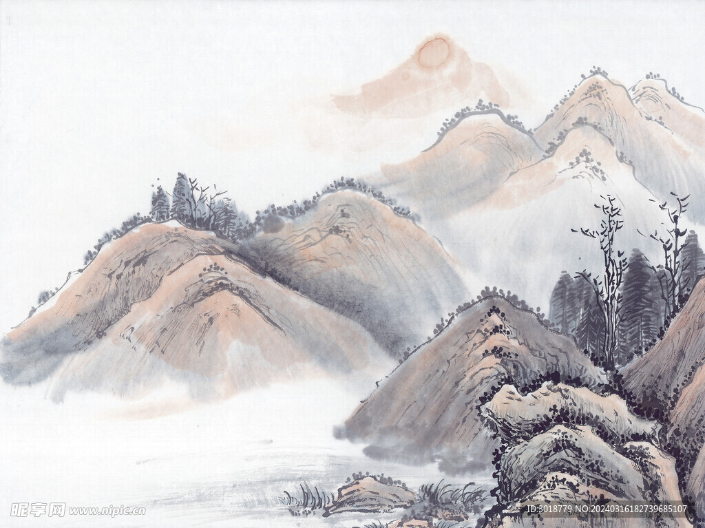 现代山水画