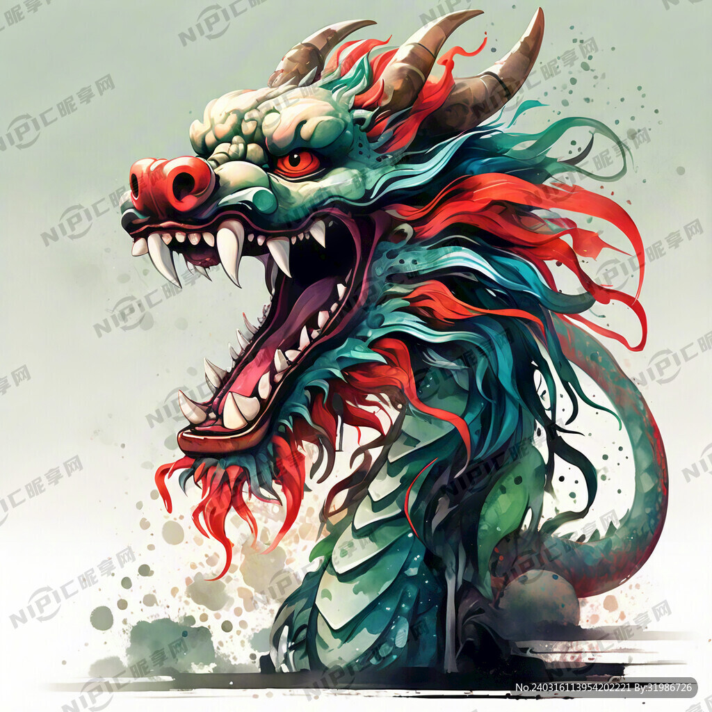 应龙 中国龙 完整长龙 全身