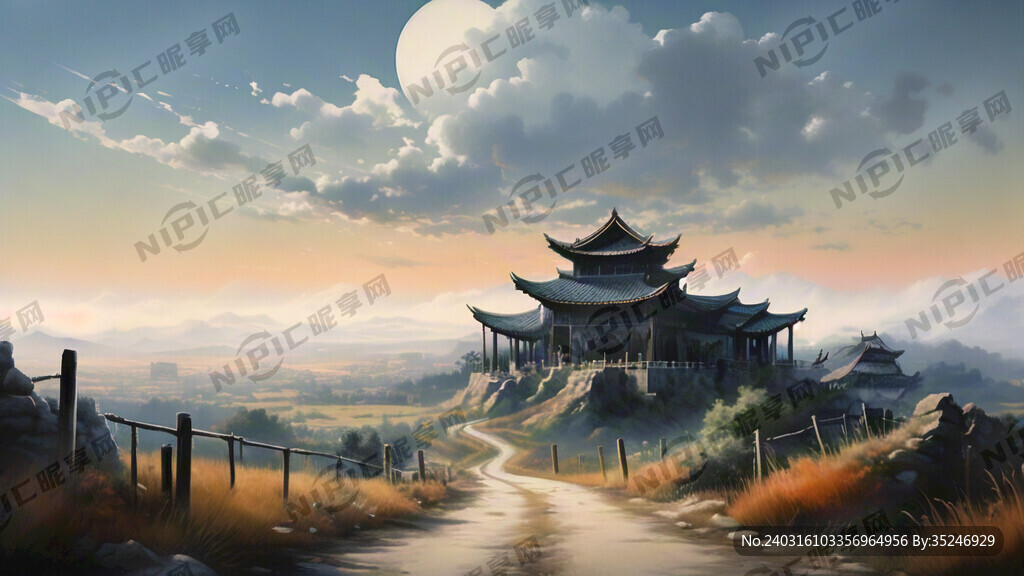 远处一个孤独的客栈 凌晨 朝露