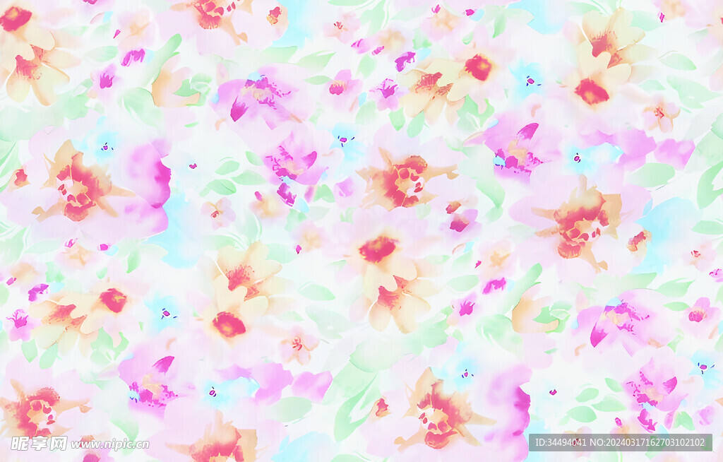 水彩花