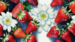 草莓
多个
国潮风格
白色背景
多方连续
无缝拼接