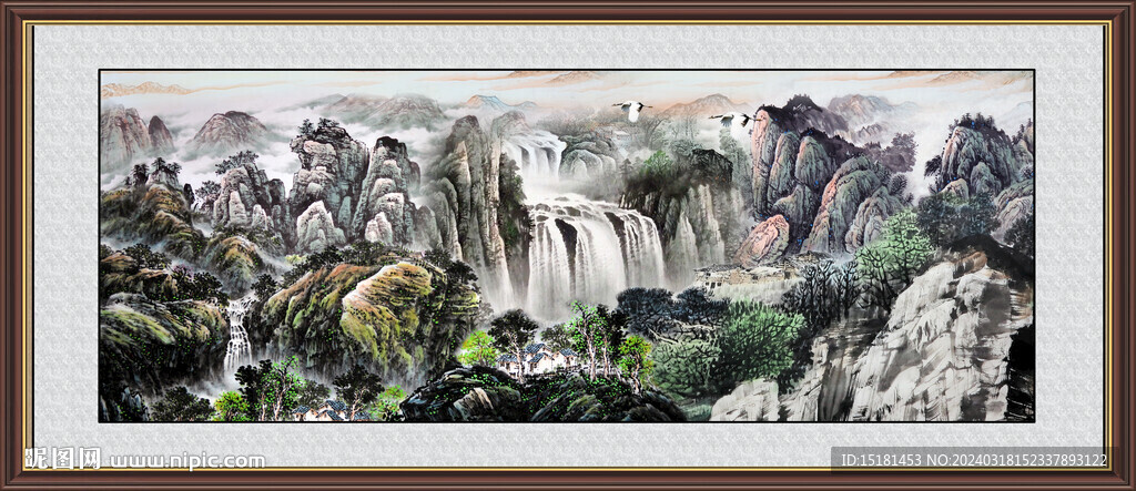 巨幅山水画