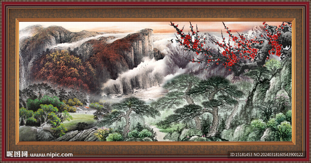 大厅山水画 