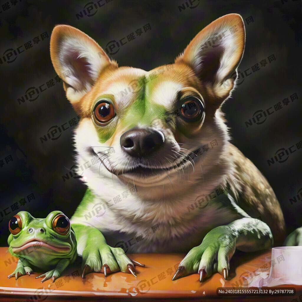 柴犬与青蛙