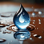 企业标志风生水起的水滴设计