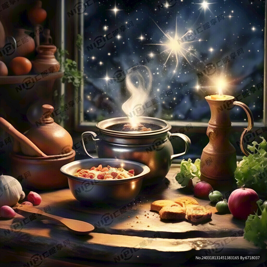 厨房 美食 魔法 星光