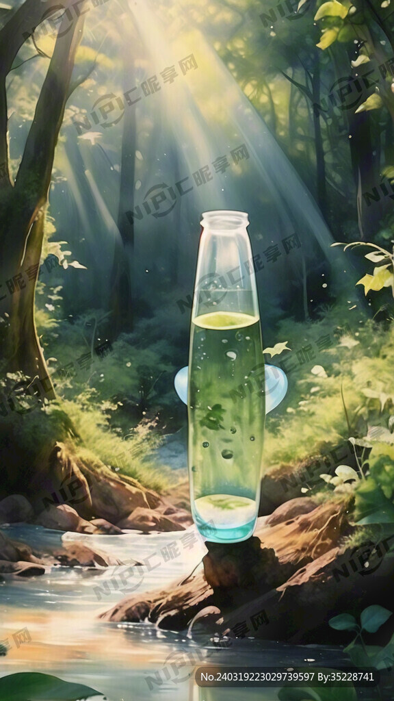 水乳海报大片 绿色森林