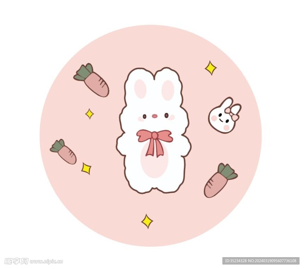 小兔子胡萝卜图案设计图片