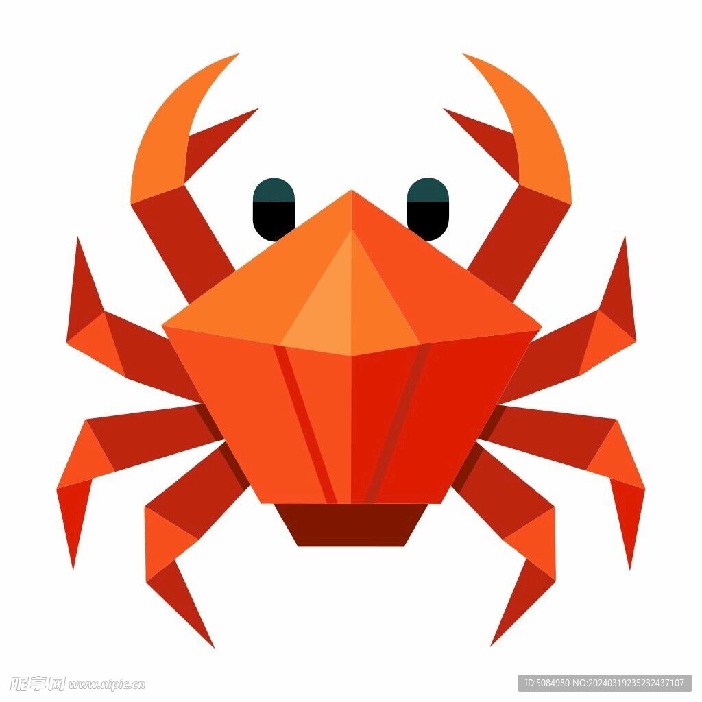 折纸设计的螃蟹