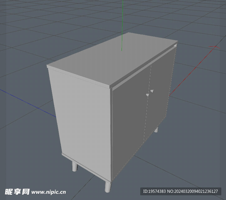 C4D模型 电视柜 