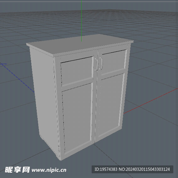 C4D模型 电视柜 