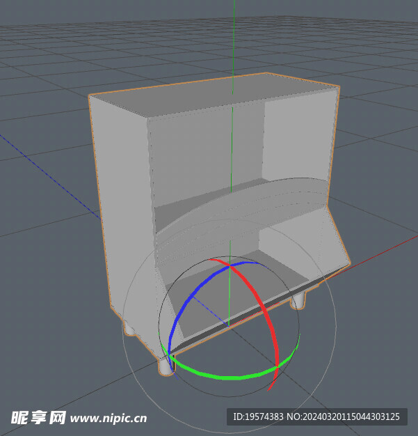 C4D模型 电视柜 