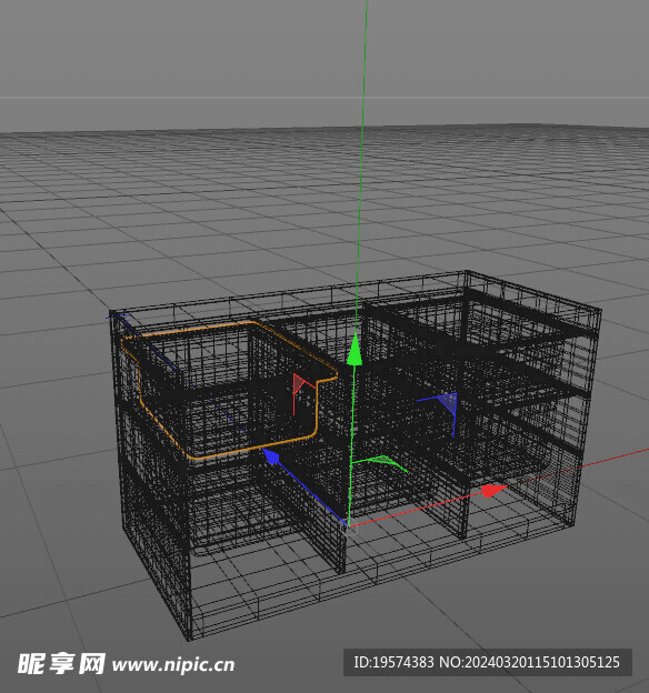 C4D模型 铁架子 