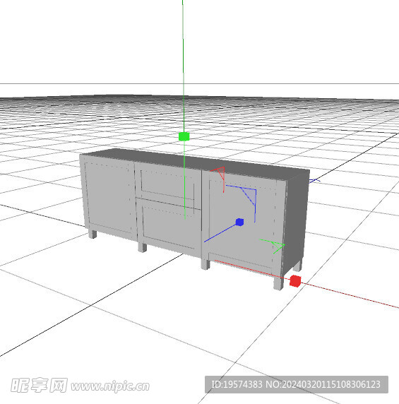 C4D模型 电视柜  