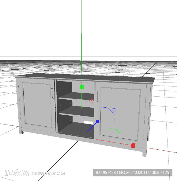 C4D模型 电视柜 