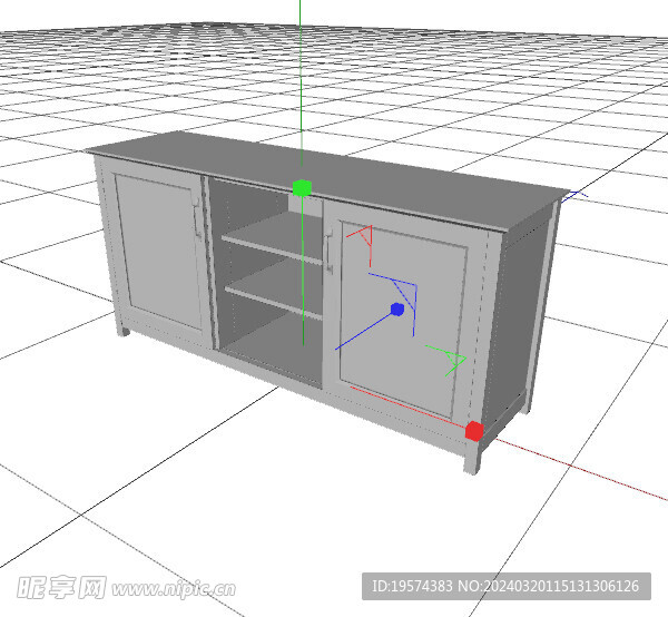 C4D模型 电视柜  