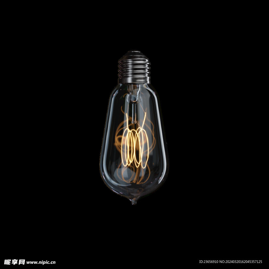 灯泡照明发光透明素材