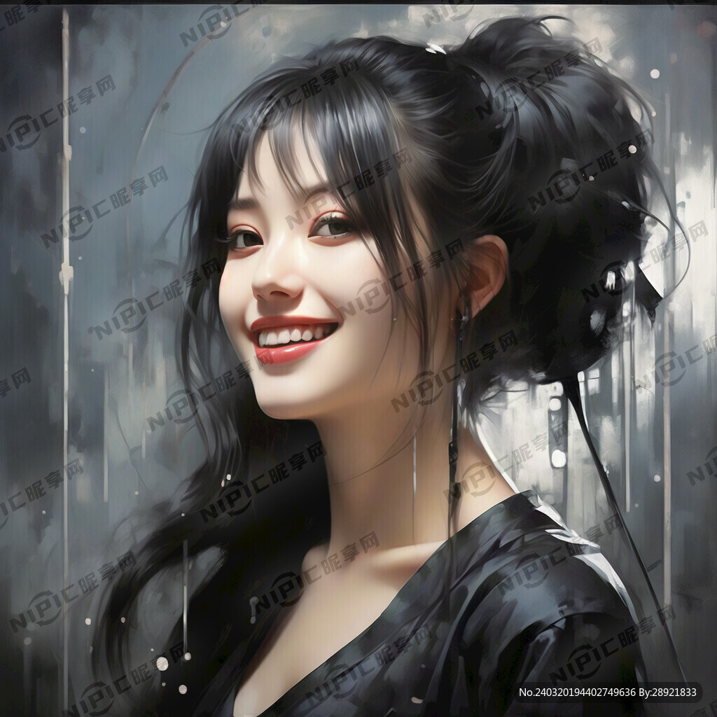 现代东方美女 笑容甜美 梦幻