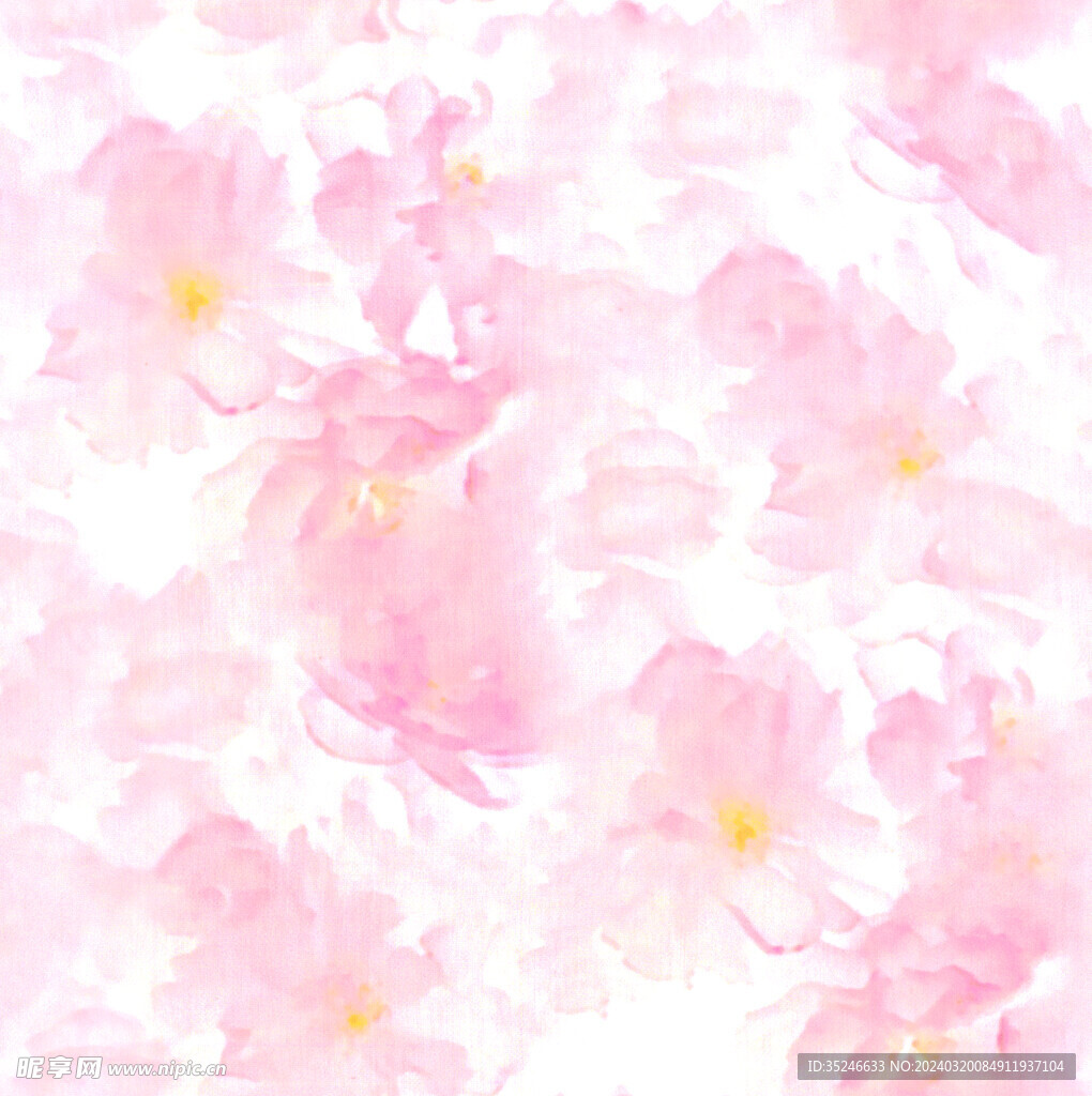 水彩花