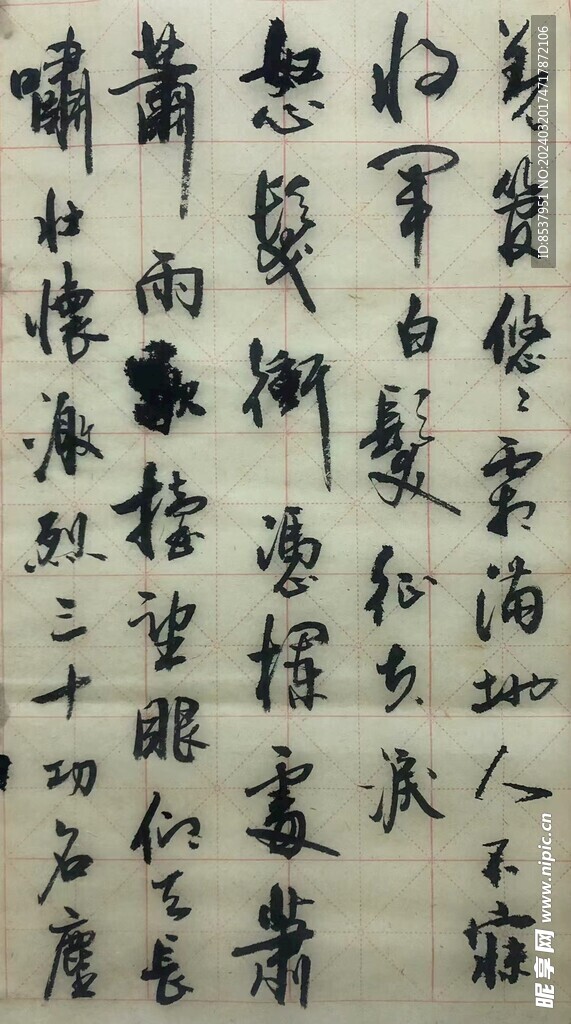 将军白发征夫泪 杨克东书法