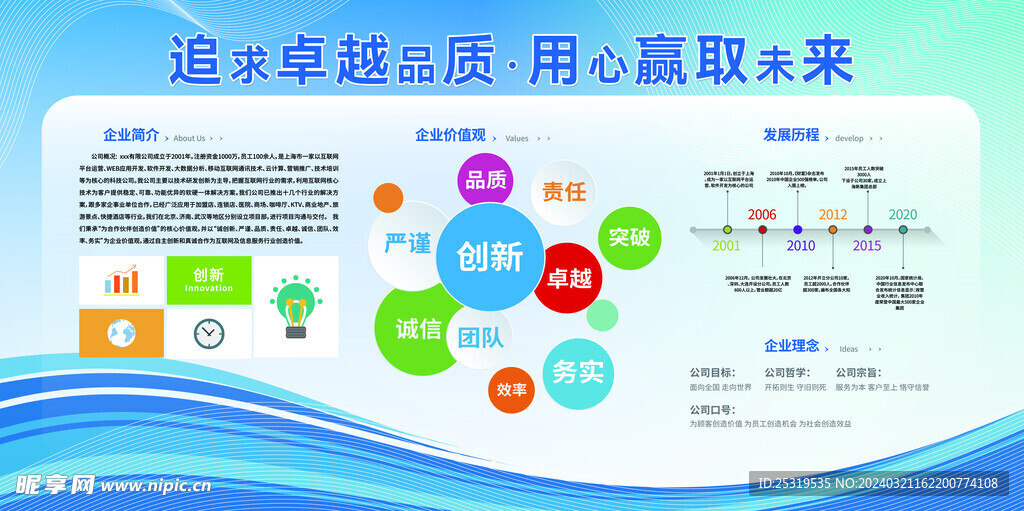 企业文化发展介绍公告栏宣传栏内