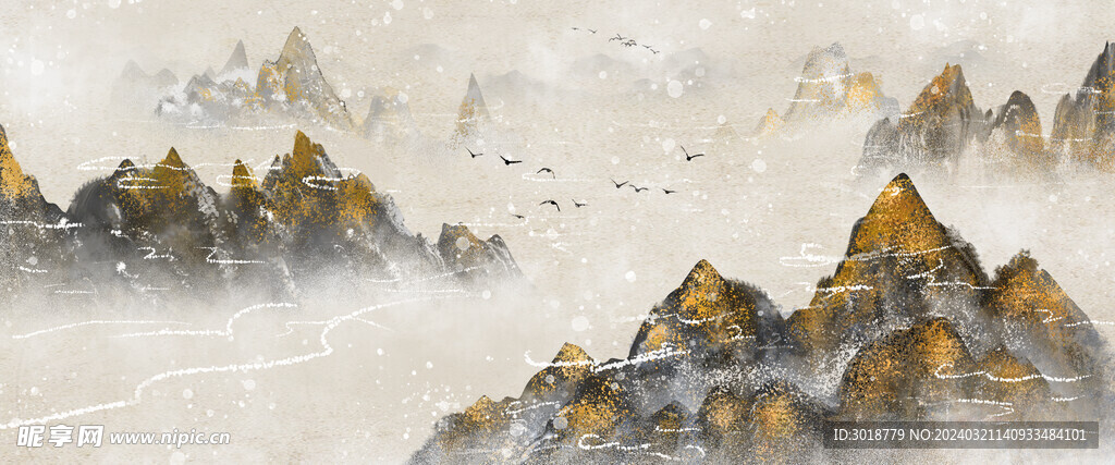           山水画  