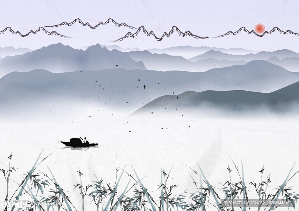           山水画  